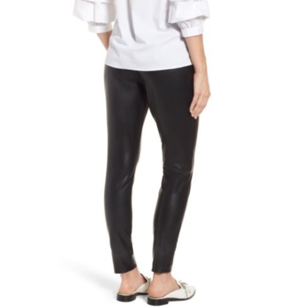 Leith High Waist Vegan Faux Leather Legging Pants - Picture 3 of 7